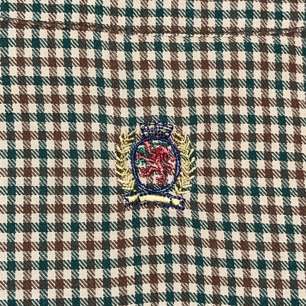 Tommy Hilfiger Gingham Print Button Down Long Sleeve Shirt Size Large - Picture 10 of 13